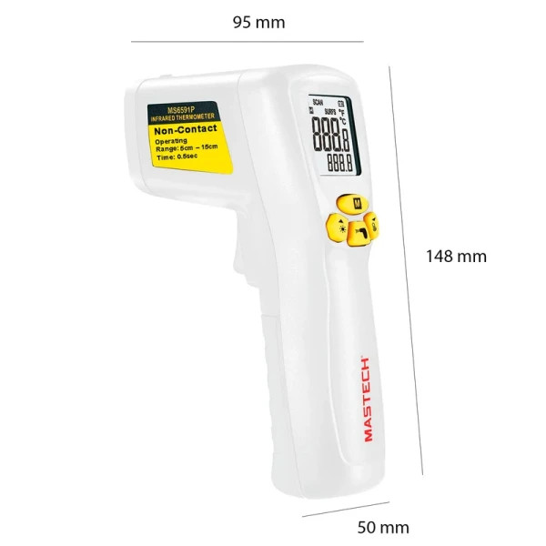 دماسنج لیزری MASTECH MS6591P؛ اندازهگیری سریع و غیرتماسی دما